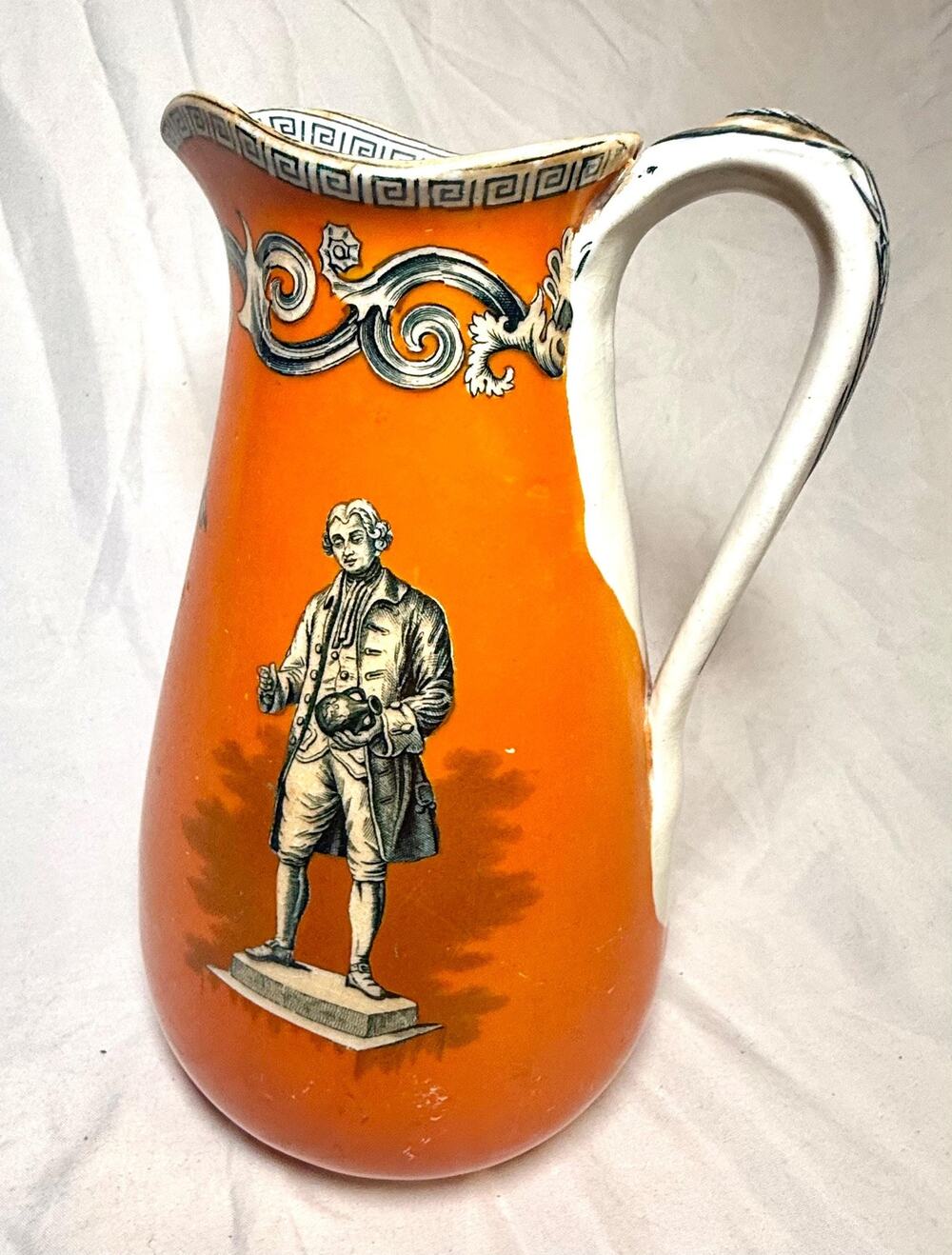 Antique Staffordshire Josiah Wedgwood Commemorative Jug – Prattware, c.1850